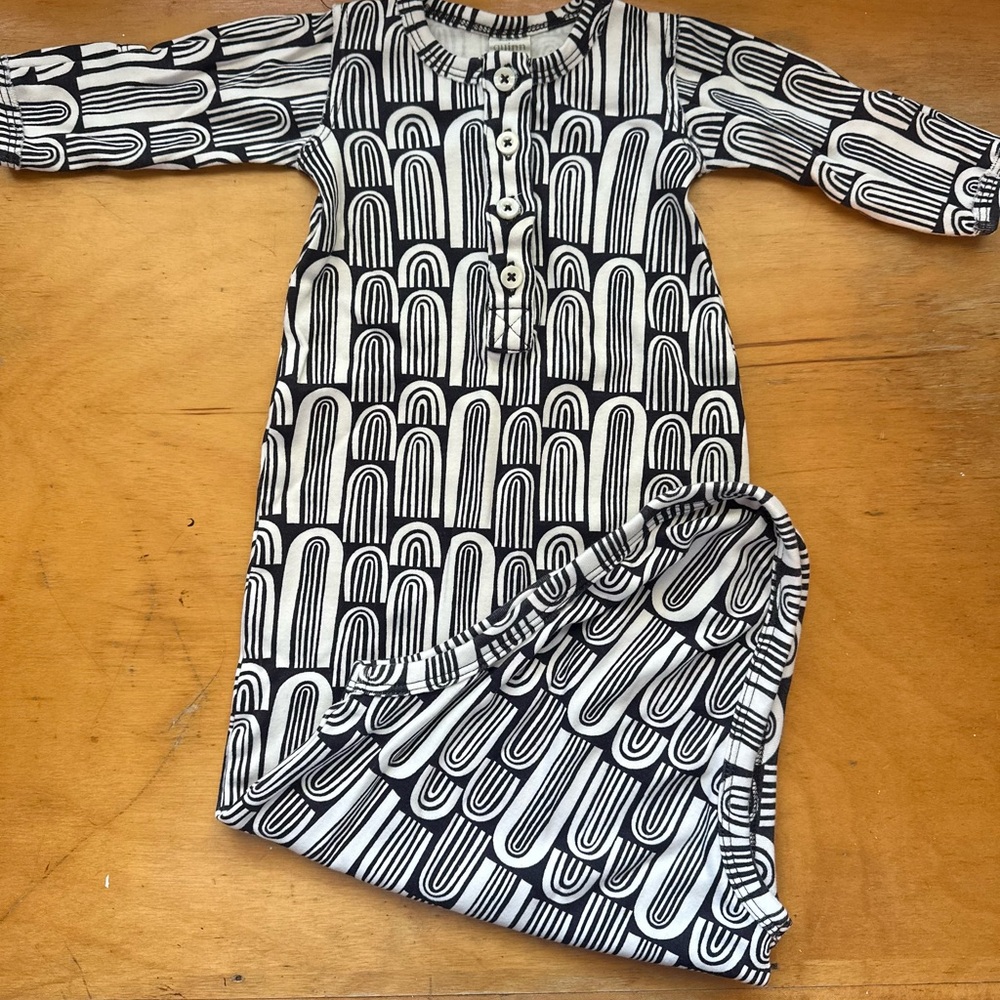 Kate Quinn Black and White Infant Gown